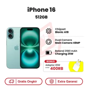 iPhone 16 512GB Garansi Resmi