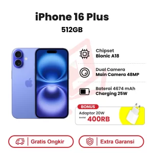 iPhone 16 Plus 512GB Garansi Resmi