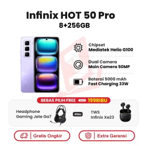 Infinix Hot 50 Pro 8+256GB Garansi Resmi