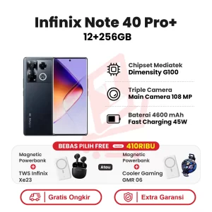 Infinix Note 40 Pro+ 5G 12+256GB Garansi Resmi