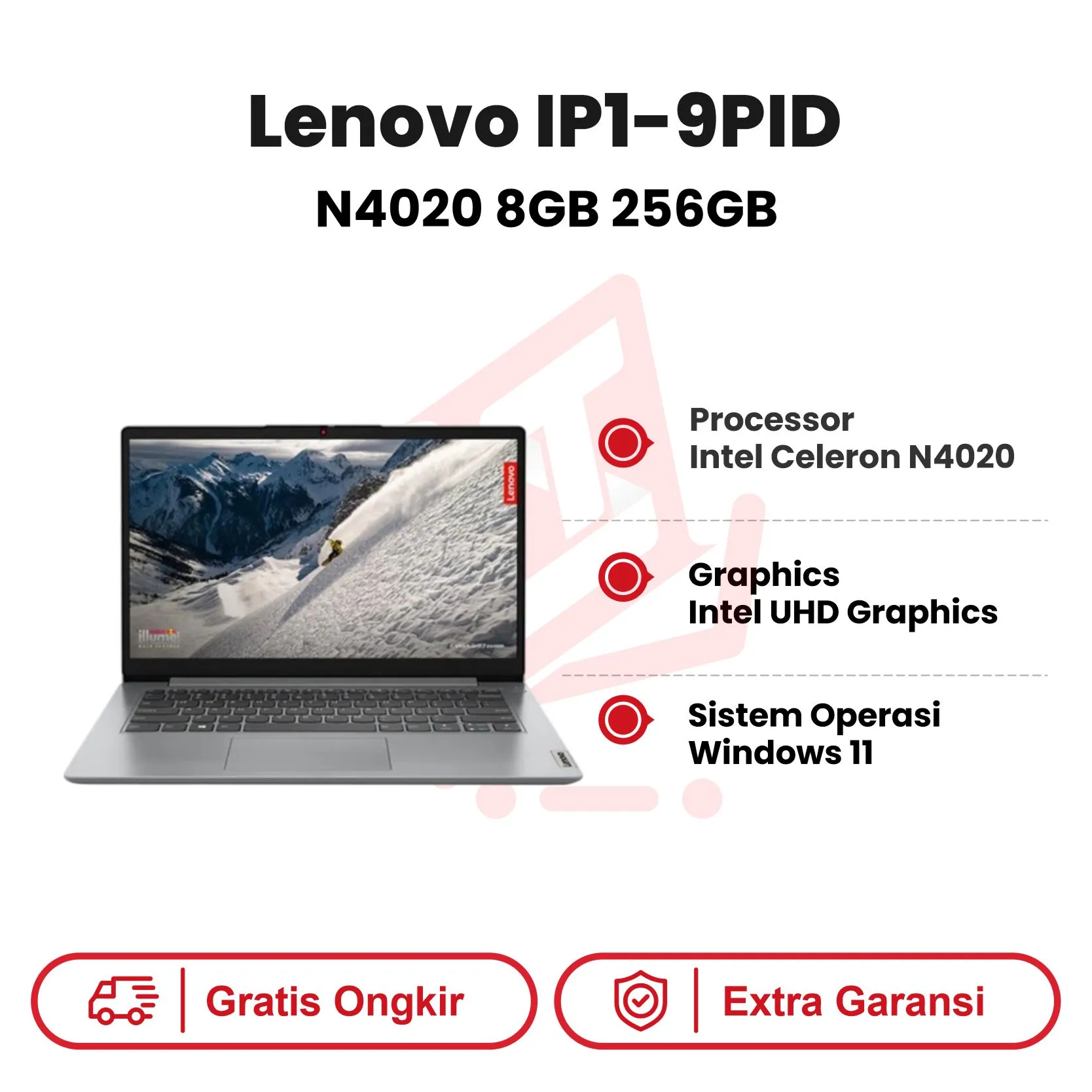 Laptop Lenovo IP1-9PID N4020 8GB 256GB WIN11 Grey