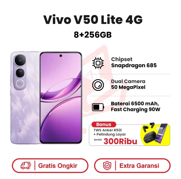 Vivo V50 Lite 4G 8+256GB Garansi Resmi