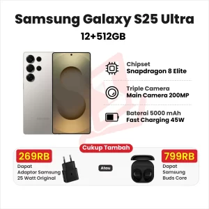 Samsung Galaxy S25 Ultra 5G 12+512GB Garansi Resmi