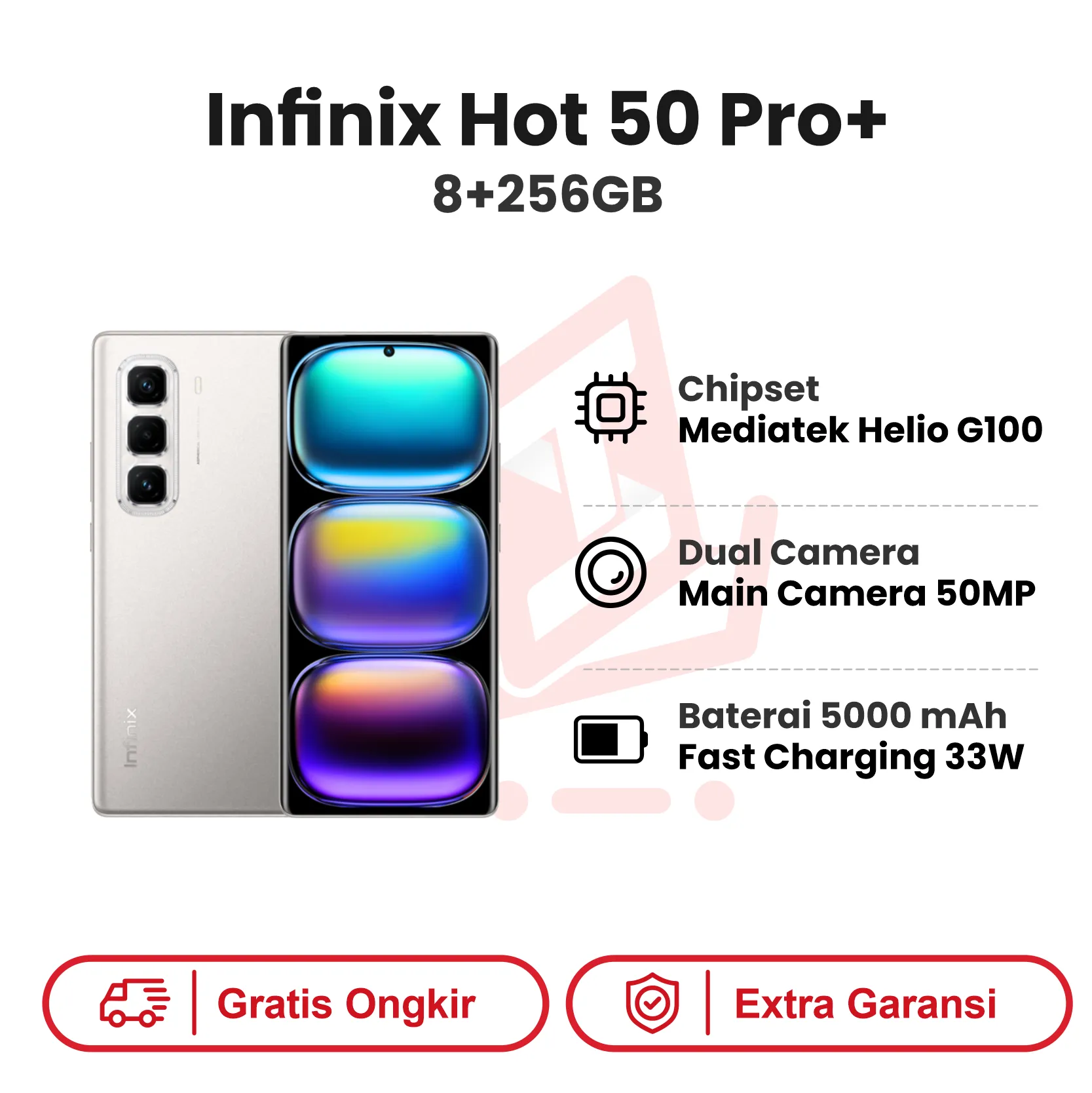 Infinix Hot 50 Pro+ 8+256GB Garansi Resmi