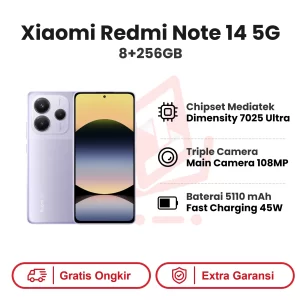 Xiaomi Redmi Note 14 5G 8+256GB Garansi Resmi