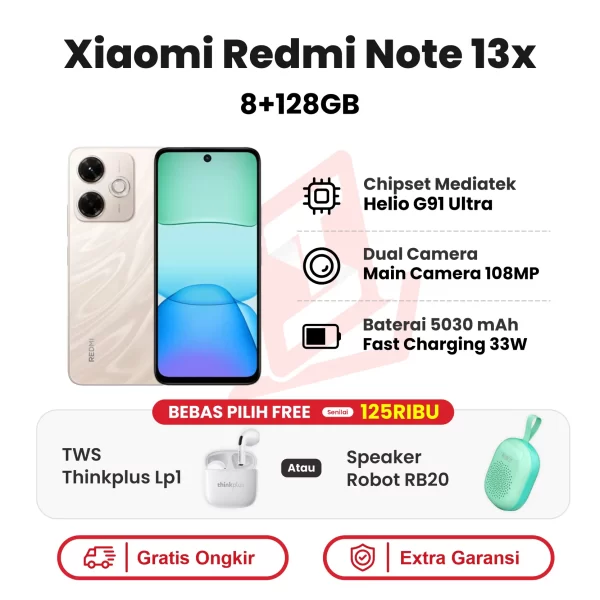 Xiaomi Redmi 13x 8+128GB Garansi Resmi