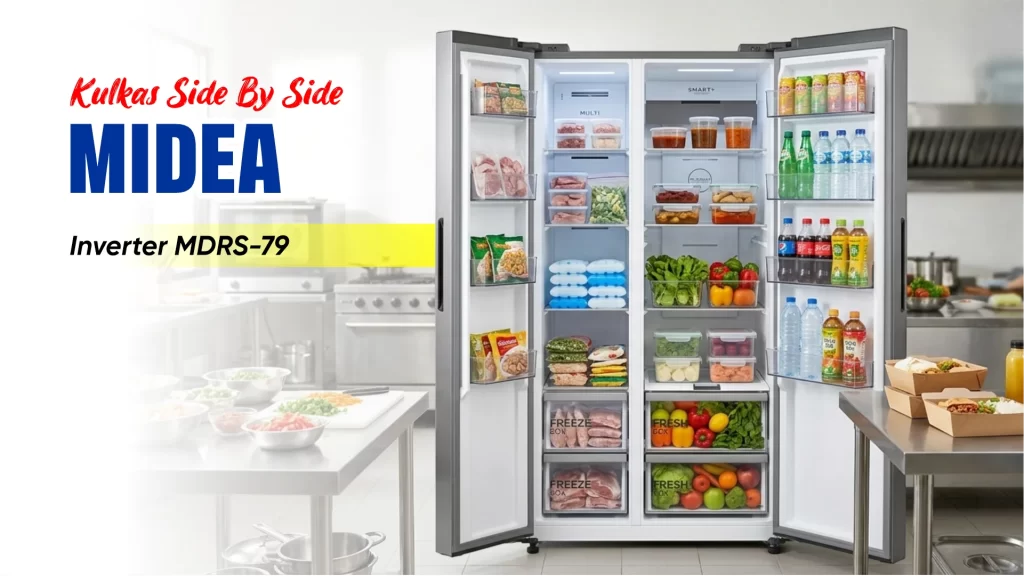  Kulkas Side by Side Midea Inverter  MDRS-79