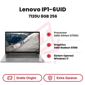 Laptop Lenovo IP1-6UID ATHLON 7120U 8GB 512GB WIN11 Grey