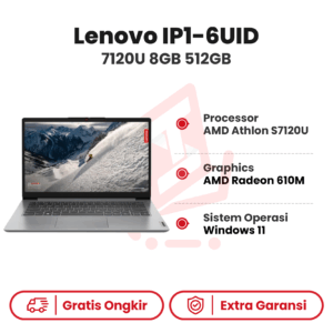 Laptop Lenovo IP1-6UID ATHLON 7120U 8GB 512GB WIN11 Grey