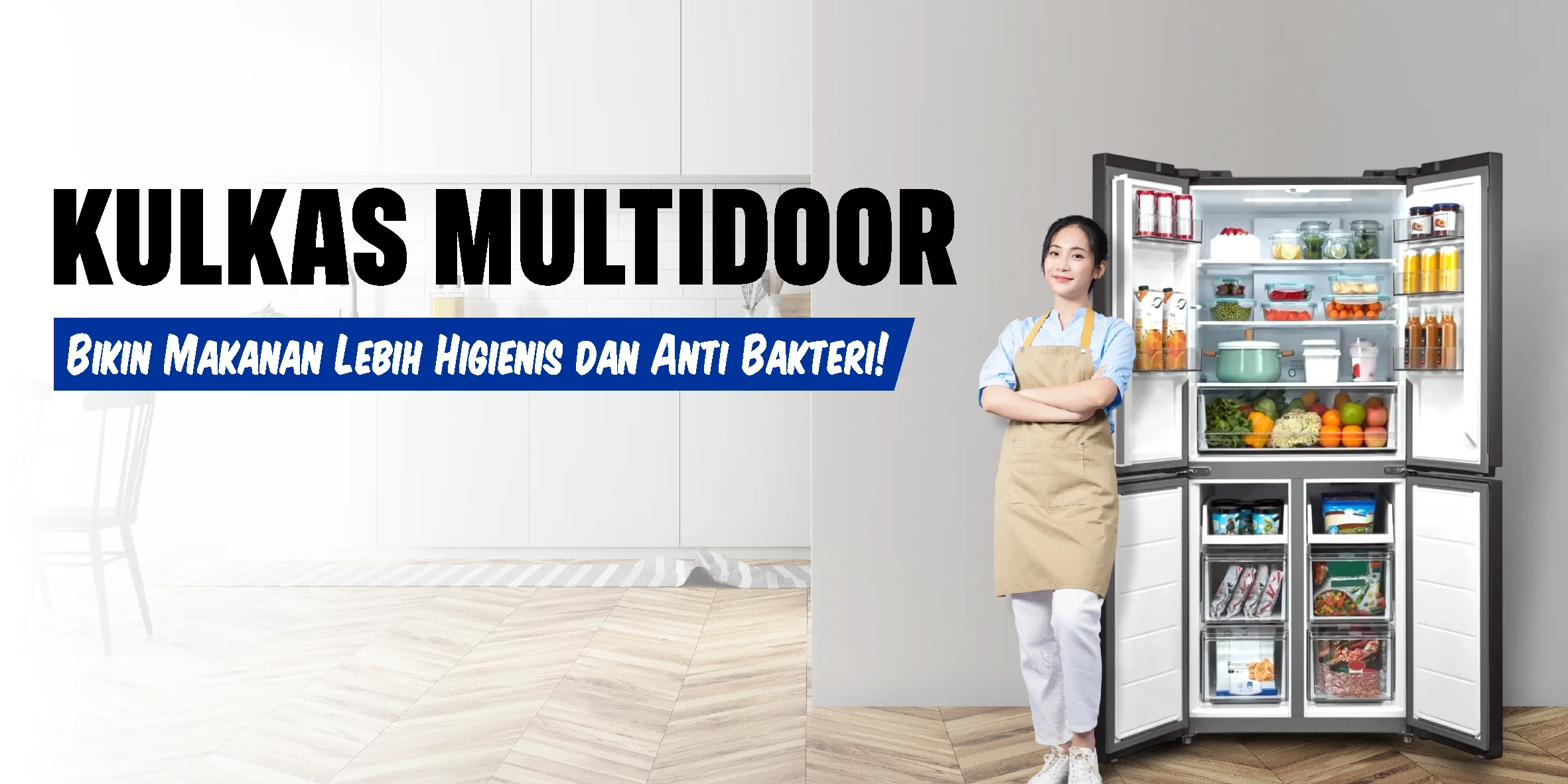 3 Kulkas 4 Pintu Terbaik, Muat Banyak dan Ada Teknologi Anti Bakteri!