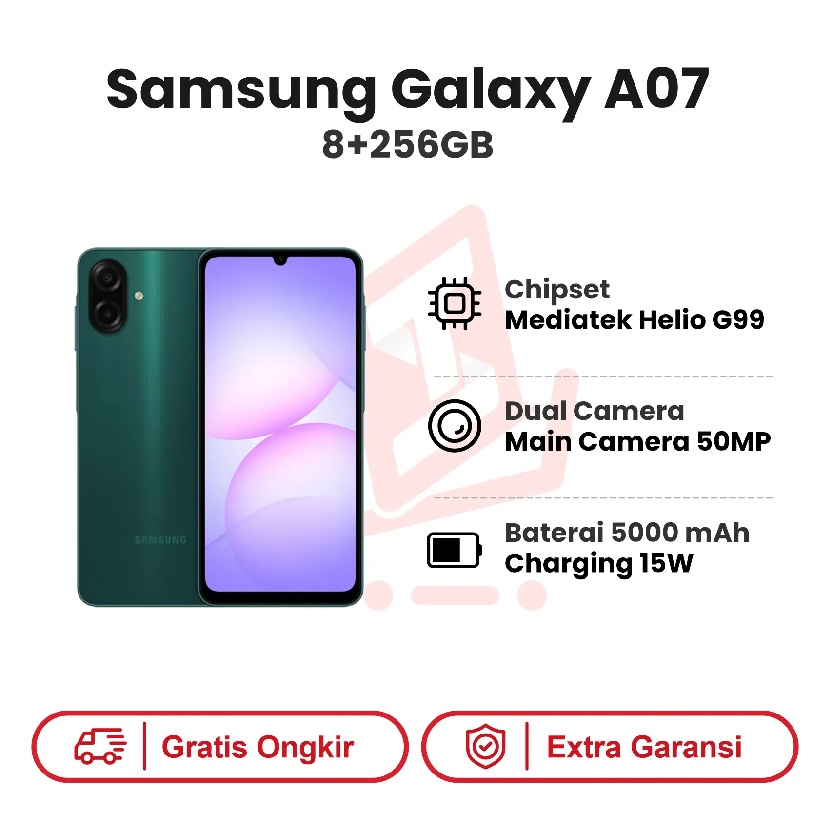 Samsung Galaxy A07 8+256GB Garansi Resmi