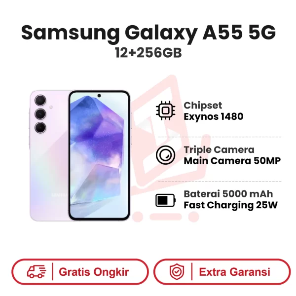 Samsung Galaxy A55 5G 12+256GB Garansi Resmi