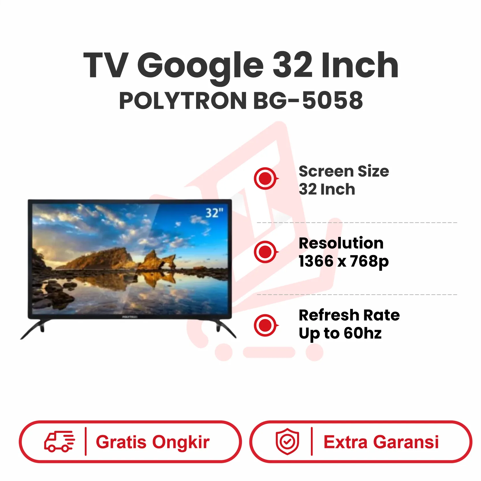 TV GOOGLE 32' POLYTRON BG 5058