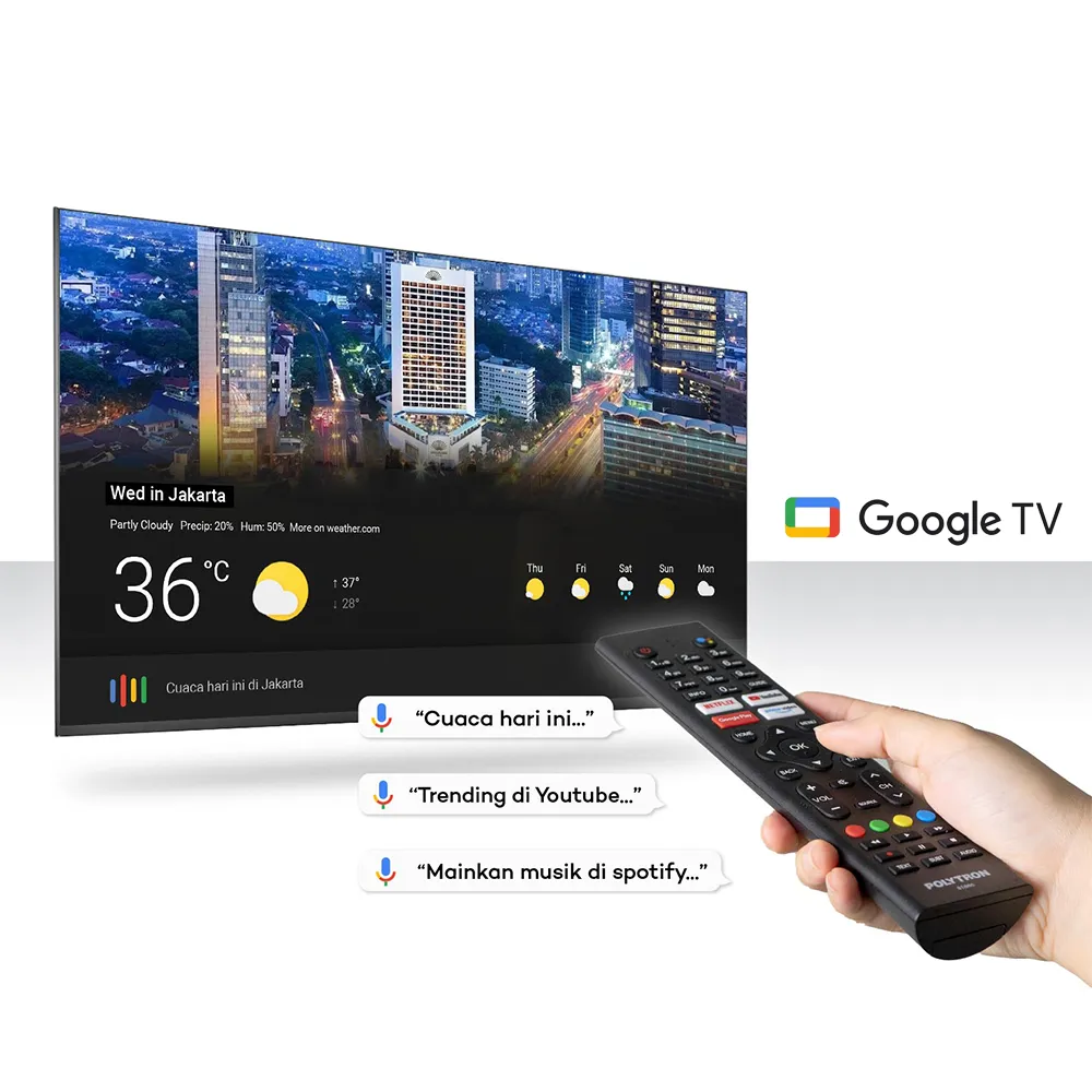 TV GOOGLE 32` POLYTRON BG-5058 - Gambar 3