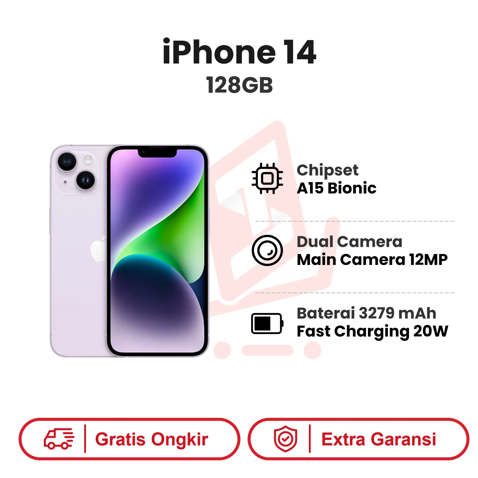 iPhone 14 128GB Garansi Resmi