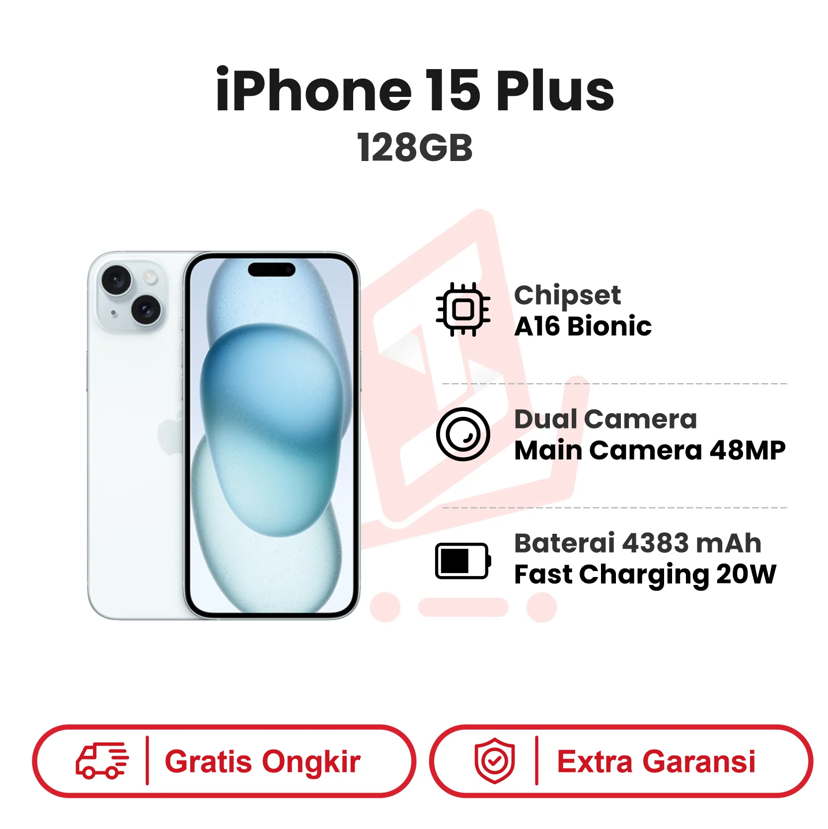 iPhone 15 Plus 128GB Garansi Resmi