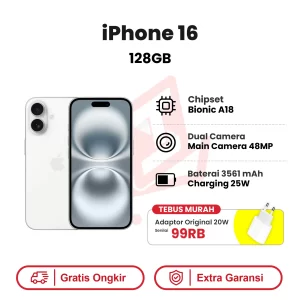 iPhone 16 128GB Garansi Resmi