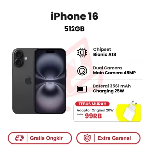 iPhone 16 512GB Garansi Resmi
