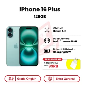 iPhone 16 Plus 128GB Garansi Resmi