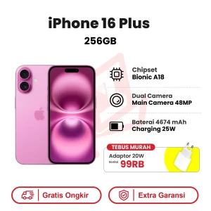 iPhone 16 Plus 256GB Garansi Resmi