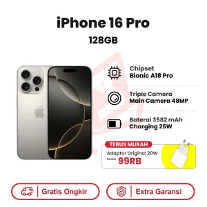 iPhone 16 Pro 128GB Garansi Resmi