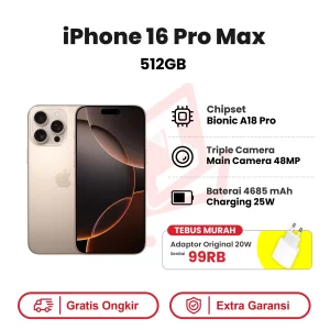 iPhone 16 Pro Max 512GB Garansi Resmi