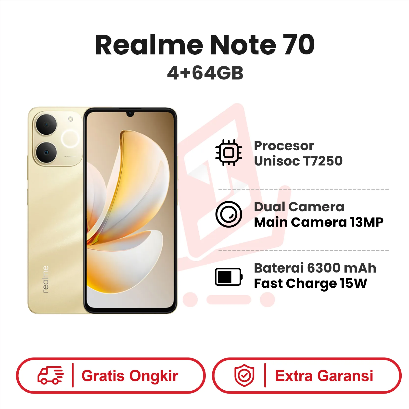 REALME NOTE 70 4+64 BEACH GOLD