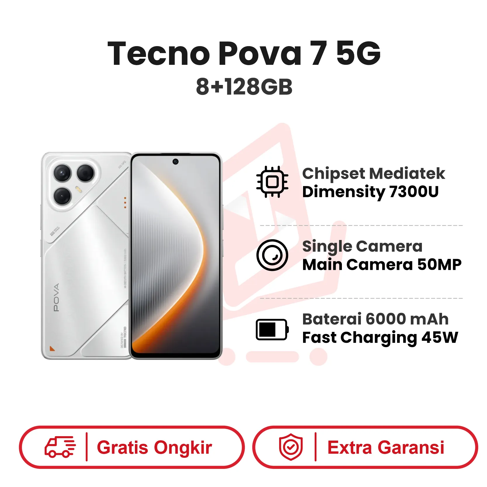 Tecno Pova 7 5G 8+128GB Garansi Resmi