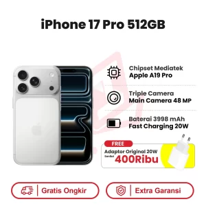 iphone 17 pro 512 putih adaptor