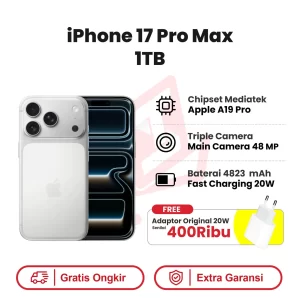 iphone 17 pro max 1tb putih adaptor