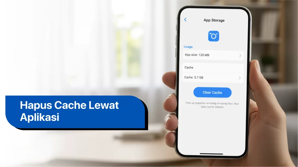 Hapus Cache Lewat Aplikasi