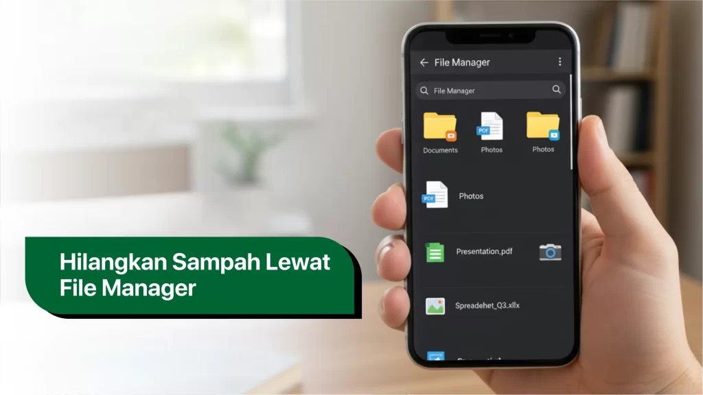Hapus Cache Lewat File Manager