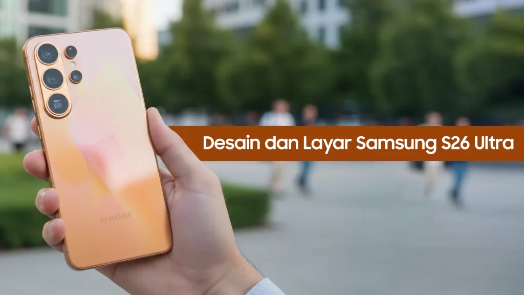 Desain dan layar Samsung S26 Ultra