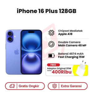 iphone 16 plus 128 blue adaptor