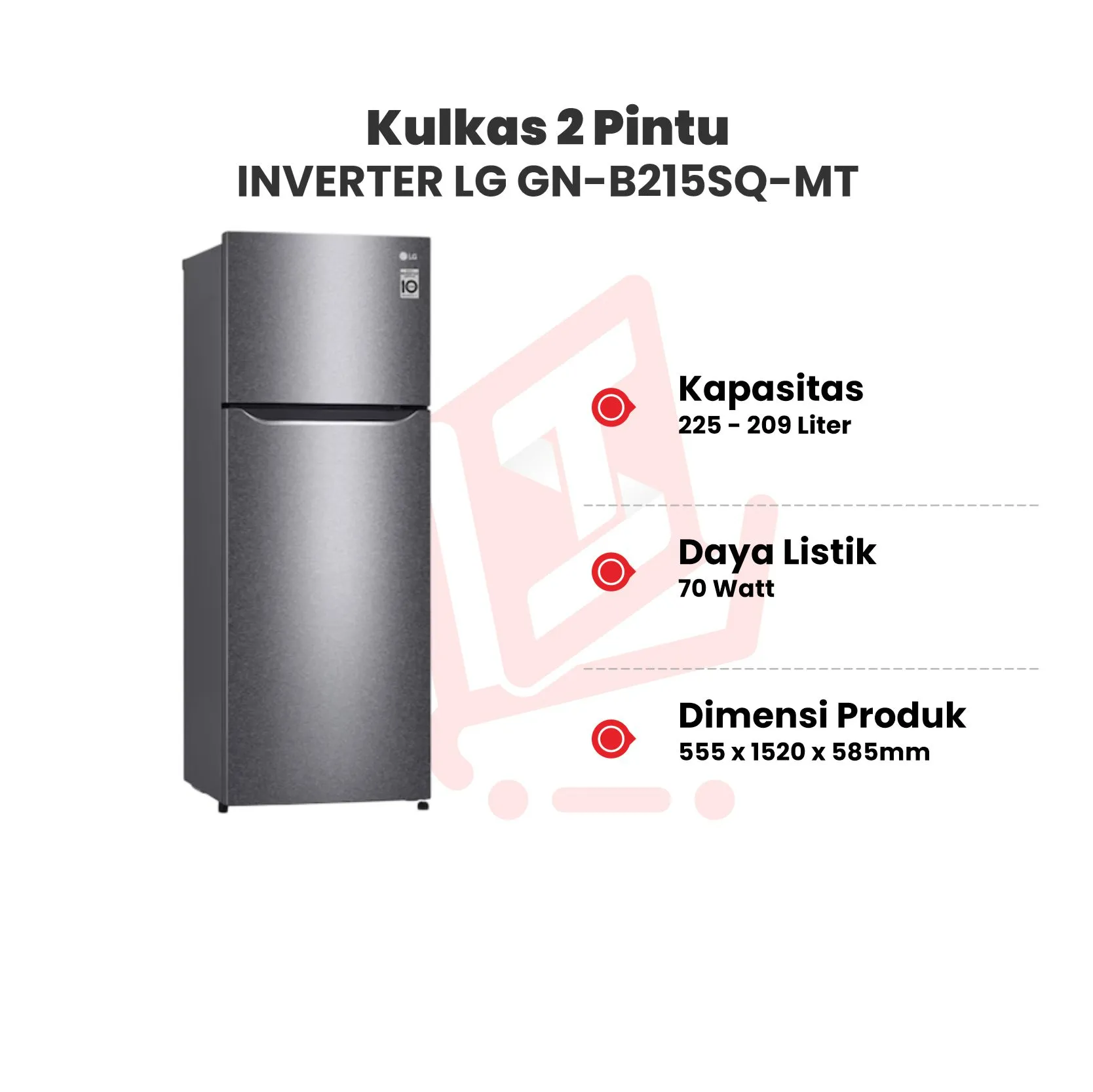 kulkas 2pintu lg gnb215sq