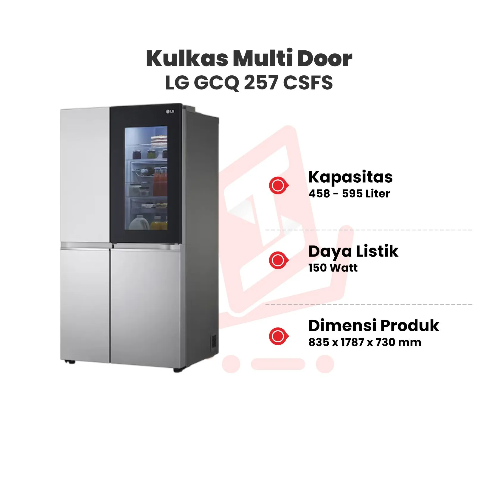 kulkas multidor lg gcq257