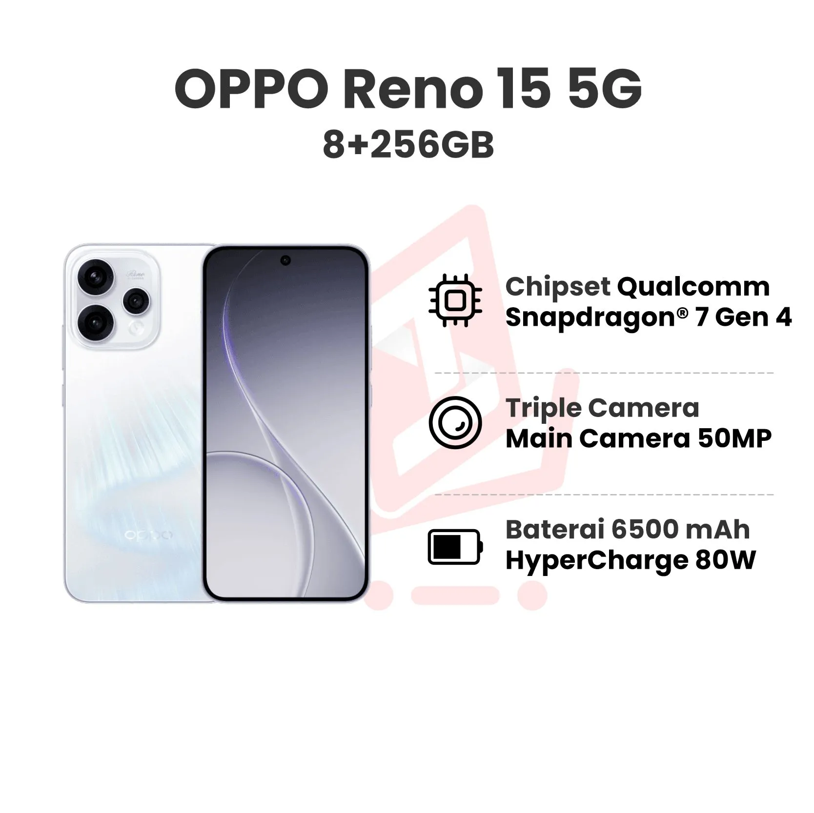 oppo reno 15 5g 8256 white