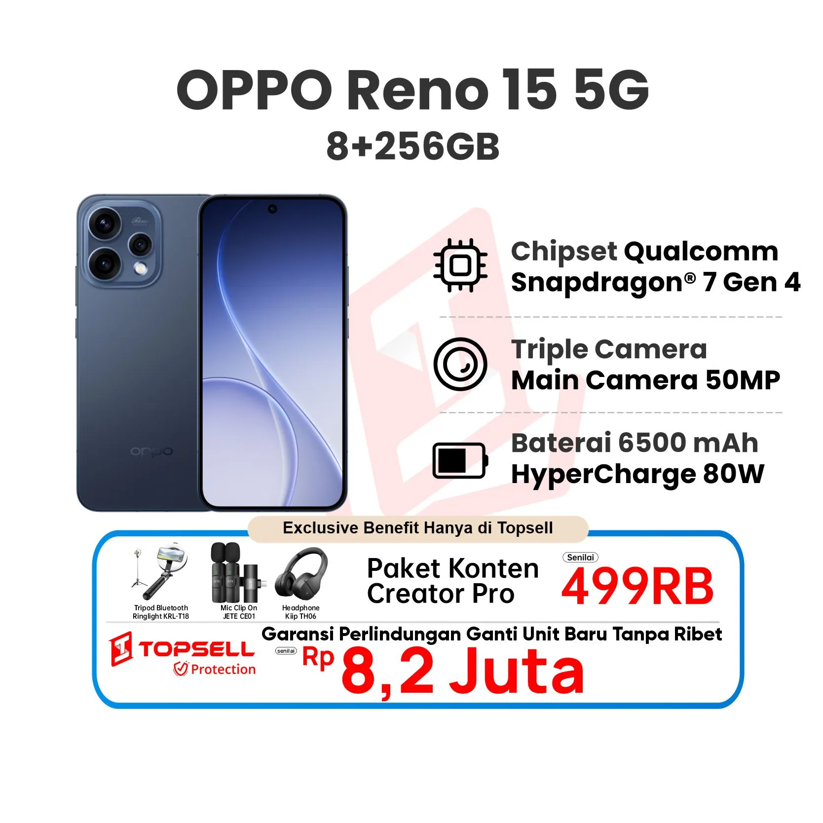 oppo reno 15 8256 blue free