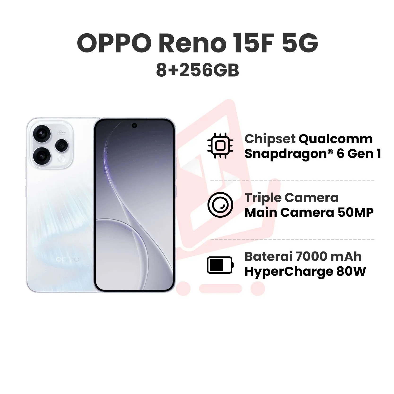 oppo reno 15f 8256 white