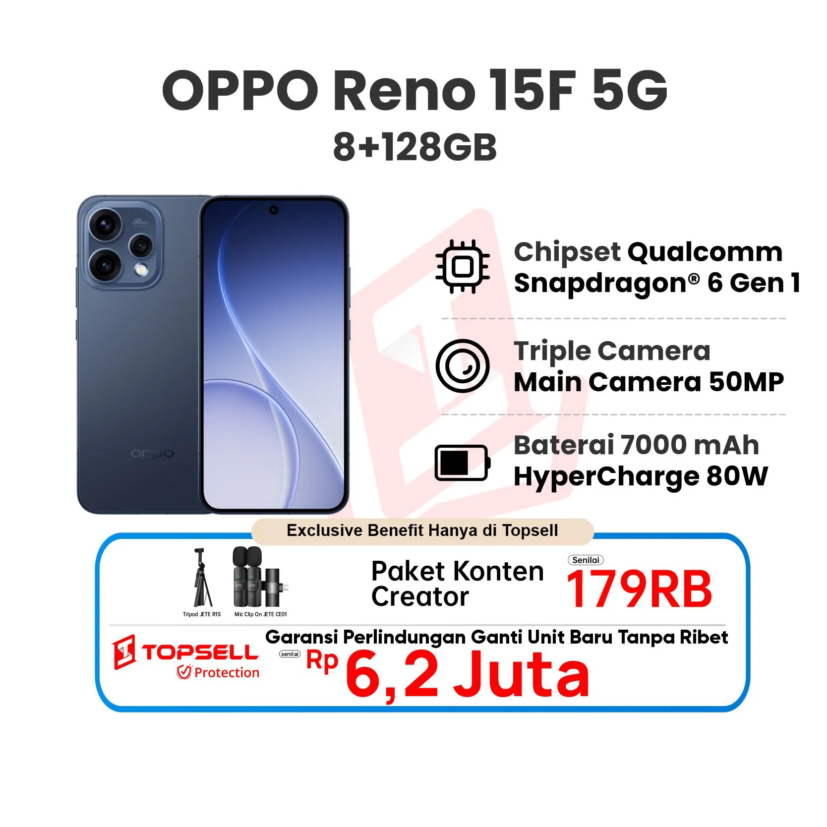 oppo reno 15f blue free