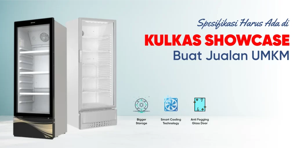 spesifikasi kulkas showcase