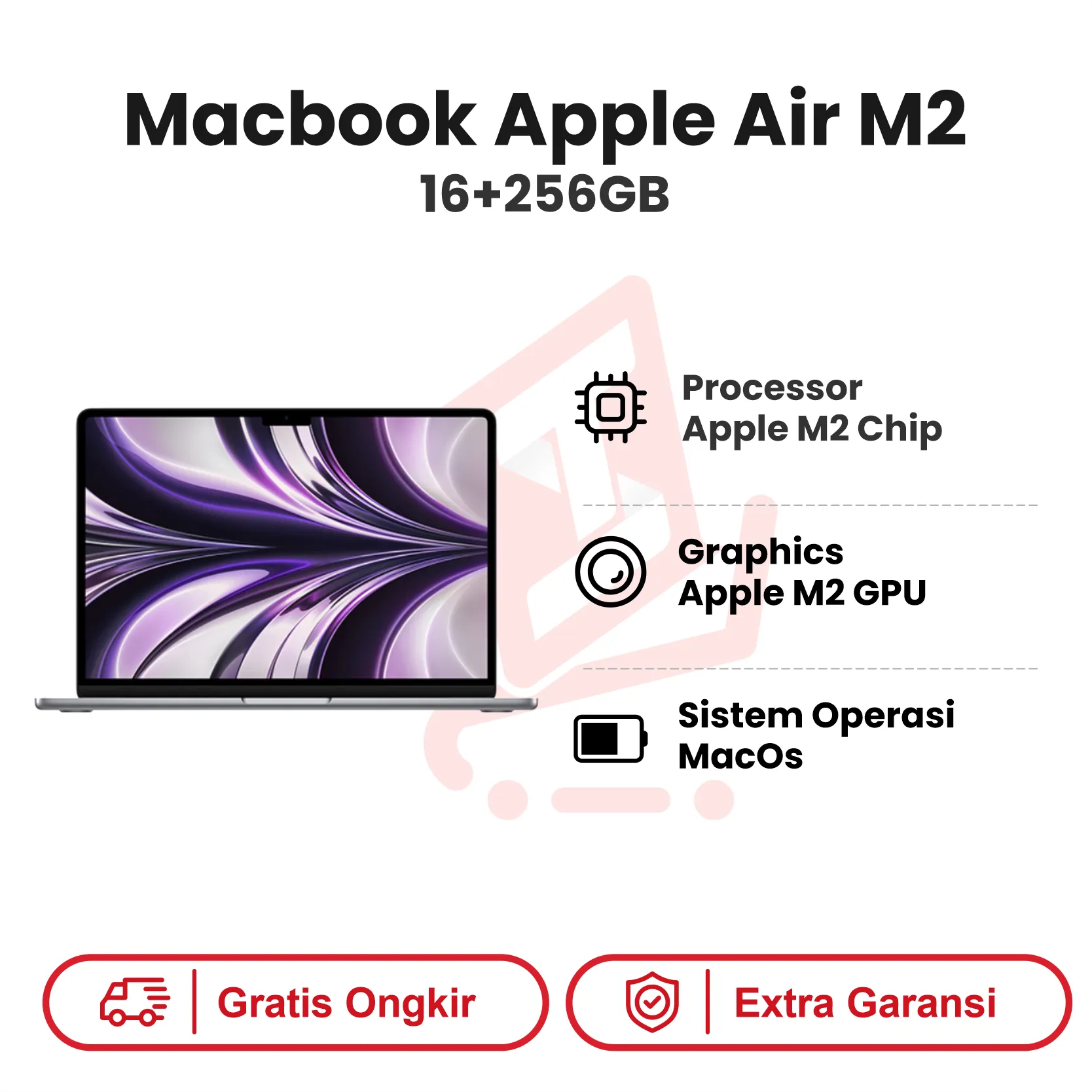 MACBOOK APPLE AIR M2 16GB 256GB SSD