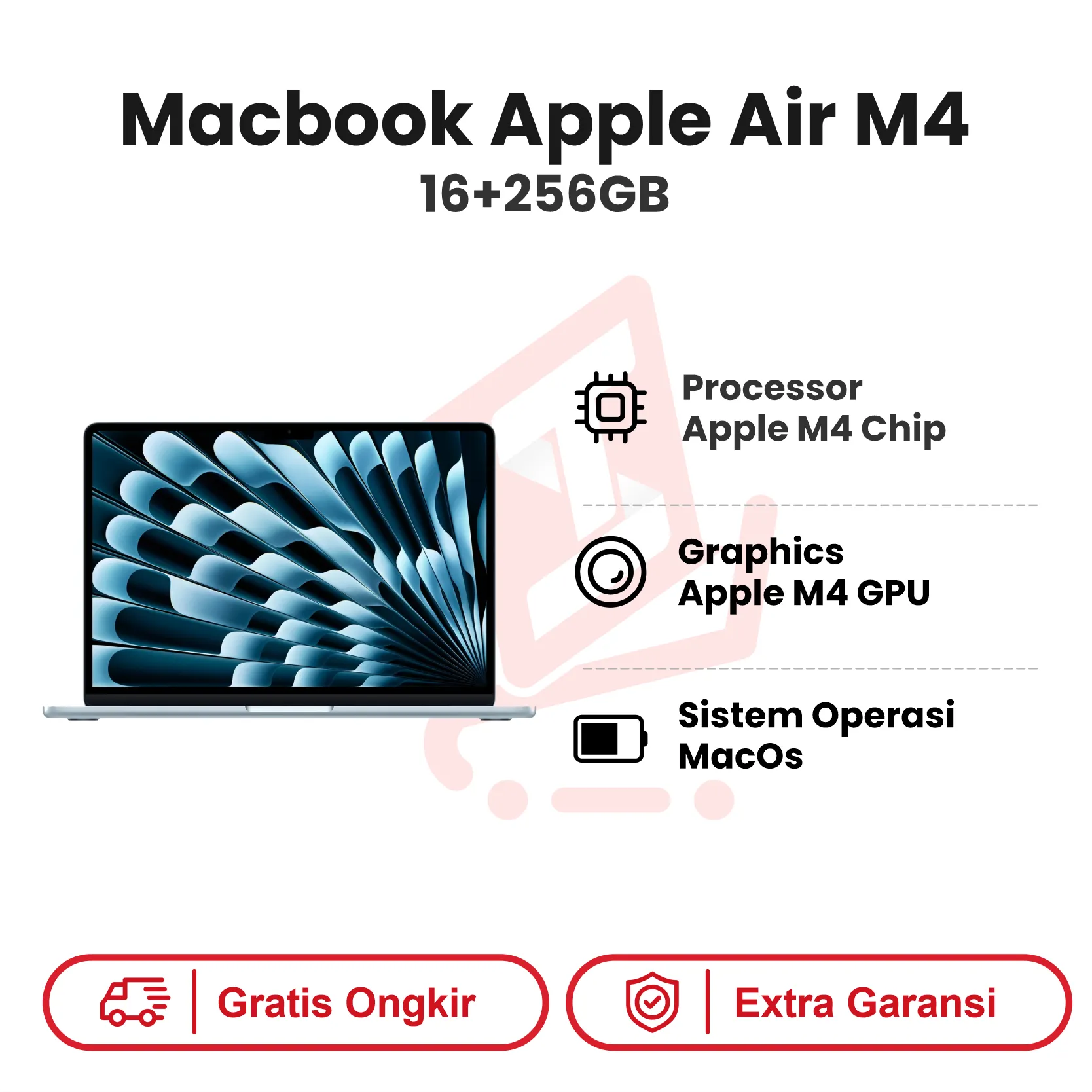 MACBOOK APPLE AIR M4 16GB 256GB SSD