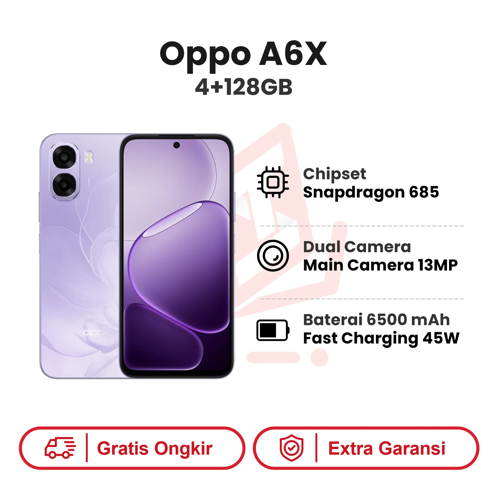 OPPO A6X VIOLET PURPLE 4+128GB