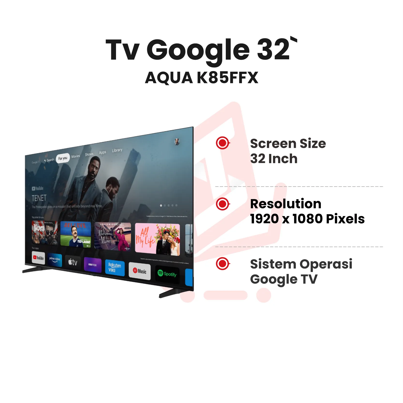 TV GOOGLE 32` AQUA K85FFX