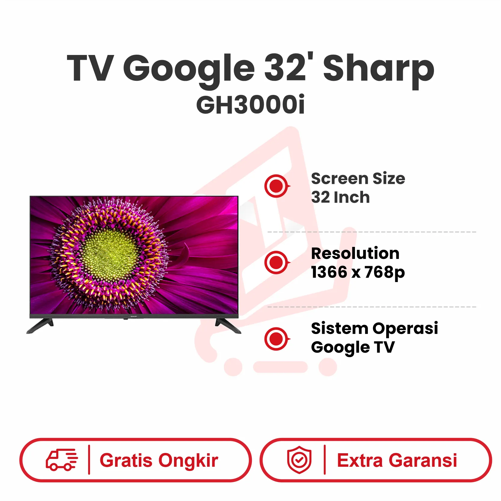 TV GOOGLE 32' SHARP GH3000I