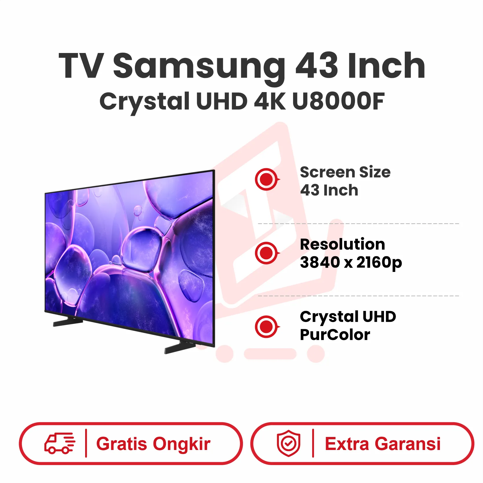 TV SMART 43' SAMSUNG U8000F 4K UHD