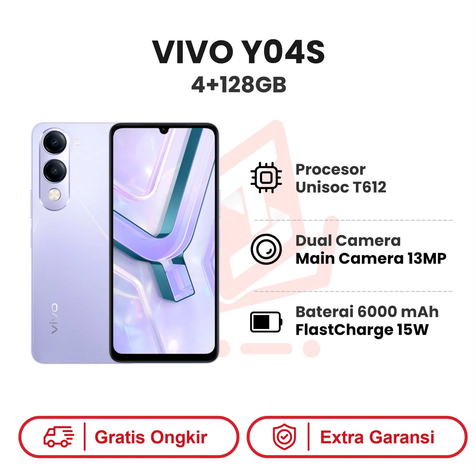 VIVO Y4S 4+128GB VIOLET