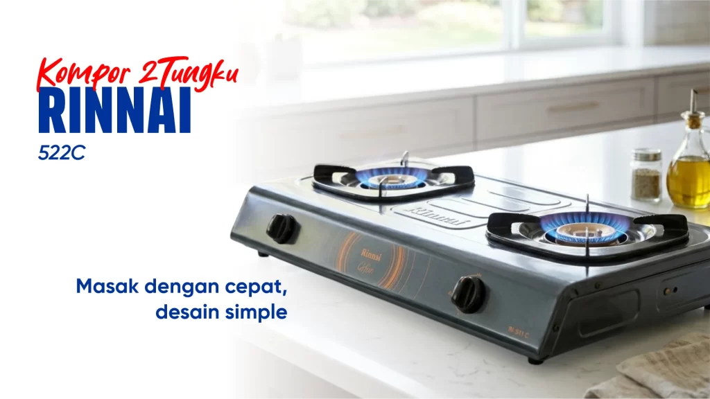 kompor 2 tungku Rinnai 522C