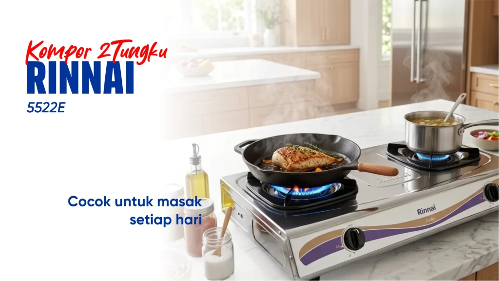 kompor 2 tungku Rinnai 5522E